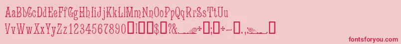 fuente JugendWf – Fuentes Rojas Sobre Fondo Rosa