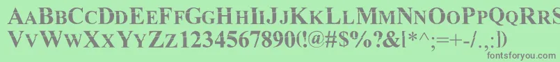 Mkda Font – Gray Fonts on Green Background