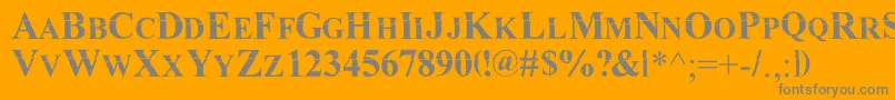 Mkda Font – Gray Fonts on Orange Background