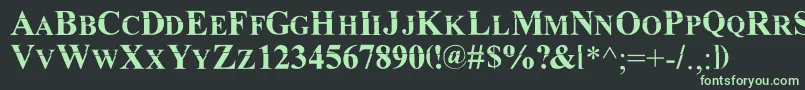 フォントMkda – 黒い背景に緑の文字