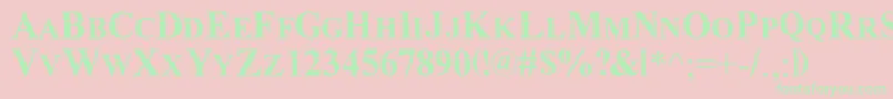 fuente Mkda – Fuentes Verdes Sobre Fondo Rosa