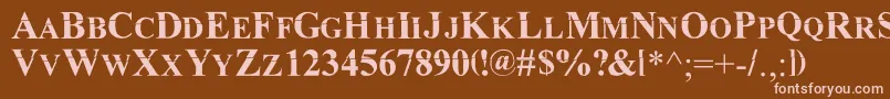 Mkda Font – Pink Fonts on Brown Background