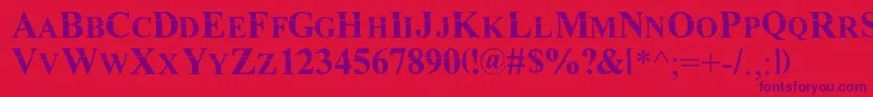Mkda Font – Purple Fonts on Red Background