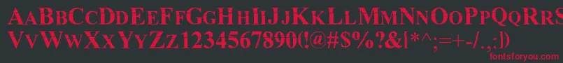 Mkda Font – Red Fonts on Black Background