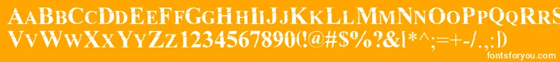 フォントMkda – オレンジの背景に白い文字