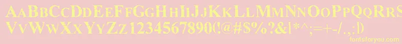 More about Mkda Font Mkda Font – Yellow Fonts on Pink Background