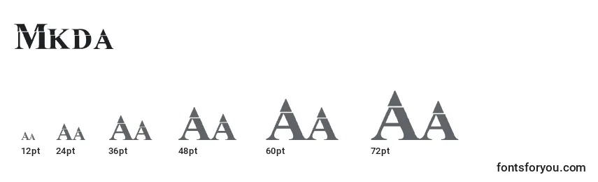 Mkda Font Sizes