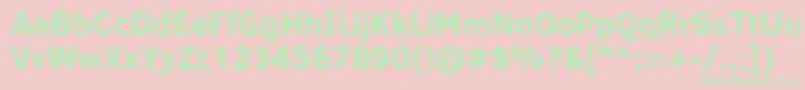 ClearSansBold Font – Green Fonts on Pink Background