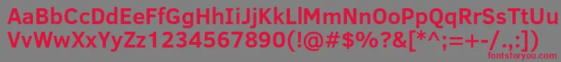 ClearSansBold Font – Red Fonts on Gray Background