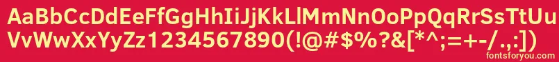 ClearSansBold Font – Yellow Fonts on Red Background