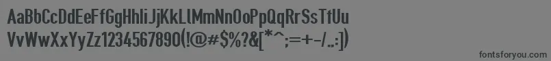 フォントGiveahootbd – 黒い文字の灰色の背景