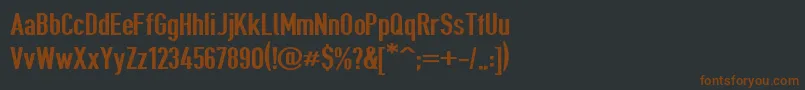 Шрифт Giveahootbd – коричневые шрифты на чёрном фоне