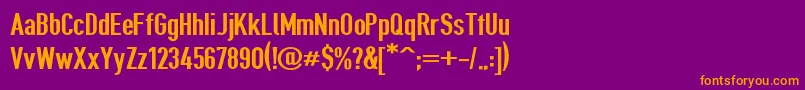 Шрифт Giveahootbd – оранжевые шрифты на фиолетовом фоне