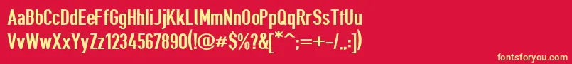 Giveahootbd Font – Yellow Fonts on Red Background