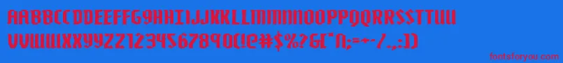 Zollernextraexpand Font – Red Fonts on Blue Background