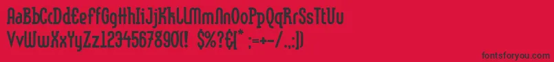 LinotypemethodAntique Font – Black Fonts on Red Background