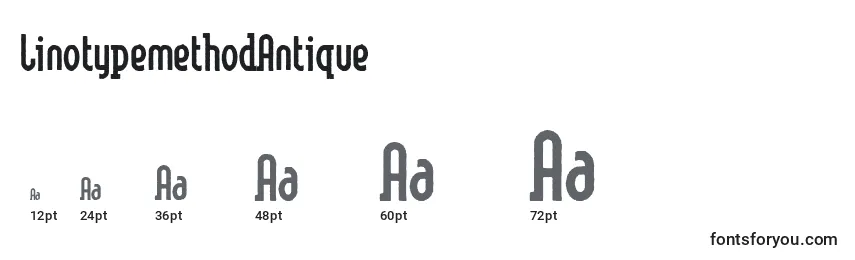 Größen der Schriftart LinotypemethodAntique