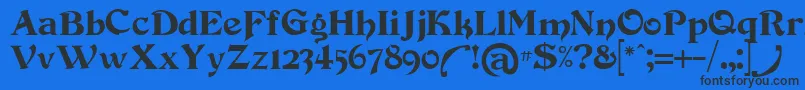 Devinne Font – Black Fonts on Blue Background