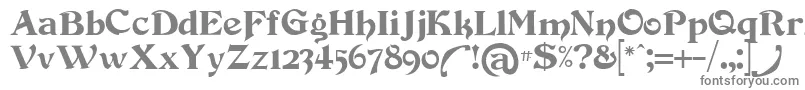 フォントDevinne – 白い背景に灰色の文字