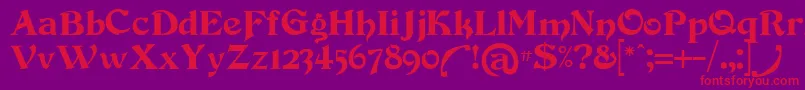 Devinne Font – Red Fonts on Purple Background