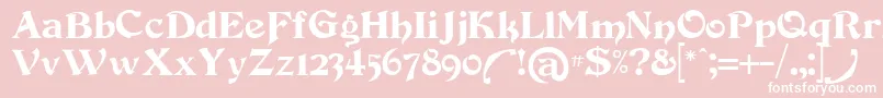 フォントDevinne – ピンクの背景に白い文字
