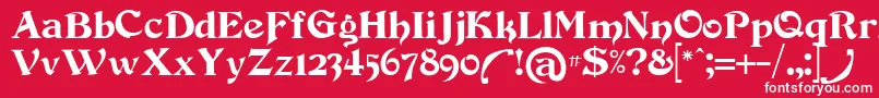 Devinne Font – White Fonts on Red Background