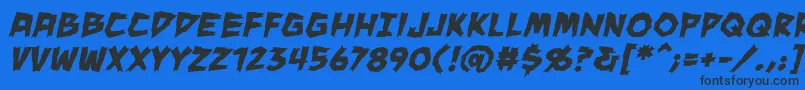 Maneaterbb ffy Font – Black Fonts on Blue Background