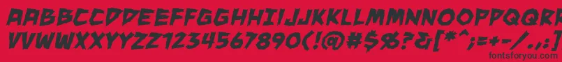 Maneaterbb ffy Font – Black Fonts on Red Background