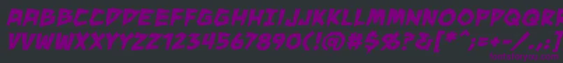 Czcionka Maneaterbb ffy – fioletowe czcionki na czarnym tle