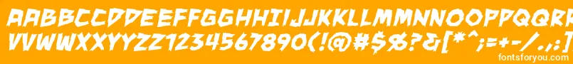 Maneaterbb ffy Font – White Fonts on Orange Background