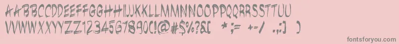 BrushshopRegular Font – Gray Fonts on Pink Background