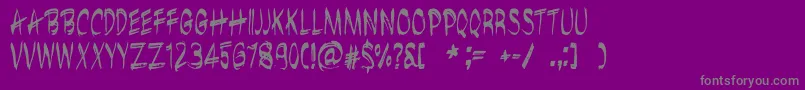 BrushshopRegular Font – Gray Fonts on Purple Background