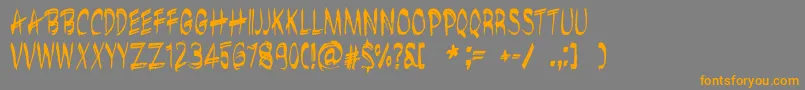 BrushshopRegular Font – Orange Fonts on Gray Background