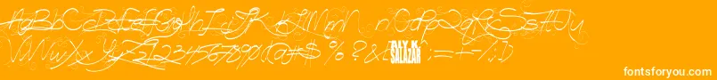 TurnBackTime Font – White Fonts on Orange Background