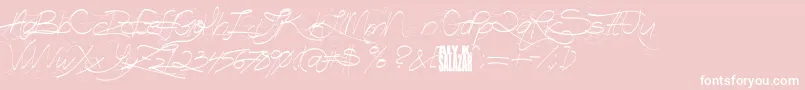 TurnBackTime Font – White Fonts on Pink Background