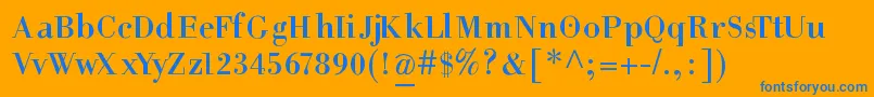 HelpusgiambattistaSmallcaps Font – Blue Fonts on Orange Background