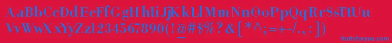 HelpusgiambattistaSmallcaps Font – Blue Fonts on Red Background