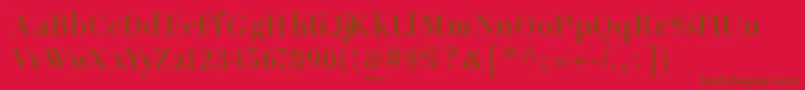 HelpusgiambattistaSmallcaps Font – Brown Fonts on Red Background