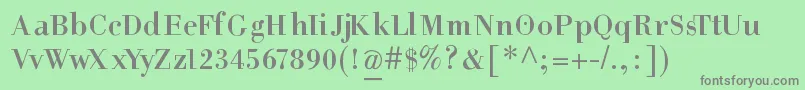 HelpusgiambattistaSmallcaps Font – Gray Fonts on Green Background