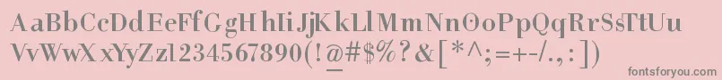フォントHelpusgiambattistaSmallcaps – ピンクの背景に灰色の文字