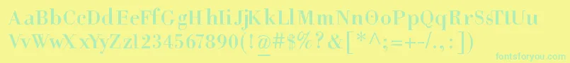 HelpusgiambattistaSmallcaps Font – Green Fonts on Yellow Background