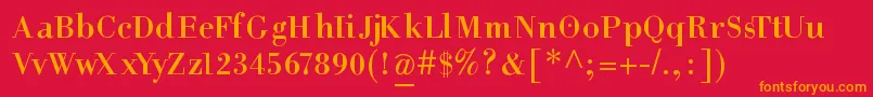 HelpusgiambattistaSmallcaps Font – Orange Fonts on Red Background