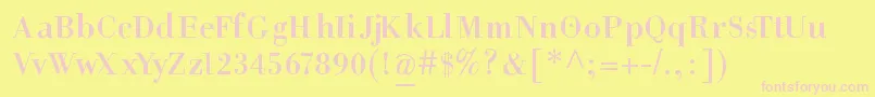 HelpusgiambattistaSmallcaps Font – Pink Fonts on Yellow Background