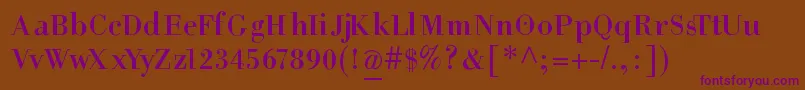 HelpusgiambattistaSmallcaps Font – Purple Fonts on Brown Background