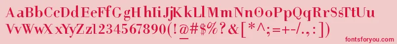 HelpusgiambattistaSmallcaps Font – Red Fonts on Pink Background