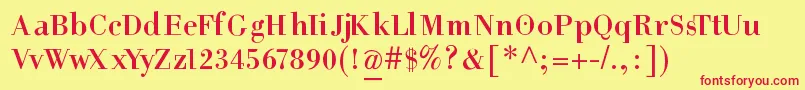 HelpusgiambattistaSmallcaps Font – Red Fonts on Yellow Background