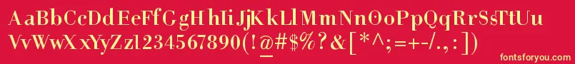 HelpusgiambattistaSmallcaps Font – Yellow Fonts on Red Background