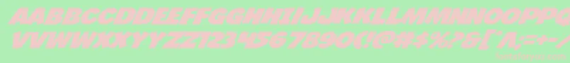 Jcandlestickexpand-fontti – vaaleanpunaiset fontit vihreällä taustalla