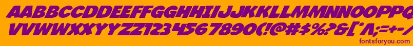 Jcandlestickexpand-fontti – violetit fontit oranssilla taustalla