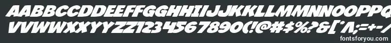 Jcandlestickexpand-fontti – valkoiset fontit mustalla taustalla